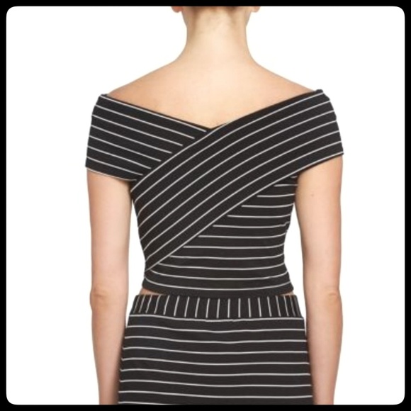 1. State off the shoulder wrap crop top NWT - Picture 5 of 7